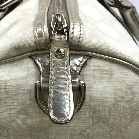 GUCCI Boston Bag GG Supreme PVC & Leather Authentic - Picture 6 of 10